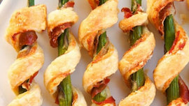 Tea Time! Asparagus Wrapped in Puff Dough